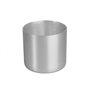 Fournitures d'usine : Pots à bougies en laiton brossé avec couvercle métallique, vides, en gros, récipients en métal doré pour bougies, pour logo personnalisé, cire de soja - Product Image 6