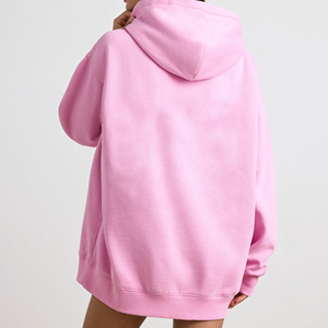 Sweat à capuche oversize en molleton épais pour femme avec logo personnalisé, manches longues, couleurs personnalisables, option logo sur le devant - Product Image 5