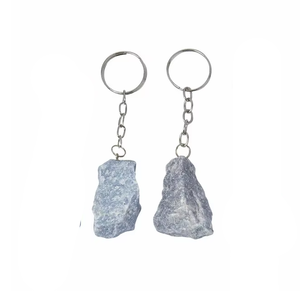 Porte-clés en cristal de haute qualité, Aventurine bleue brute, pierre naturelle, cadeaux pour femmes, vente en gros - Product Image 3