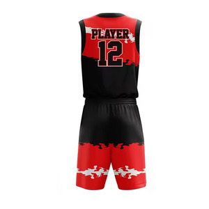 Ensemble de shorts et maillot de basket-ball en mesh respirant, personnalisable pour club, école, ligue, fabricant d'équipements sportifs OEM - Product Image 2