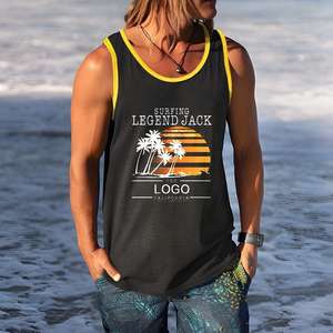 Camisetas de Playa Personalizadas OEM 2026 para Hombre, Camisetas sin Mangas con Impresión Personalizada, Camisetas Transpirables para Hombre - Product Image 5