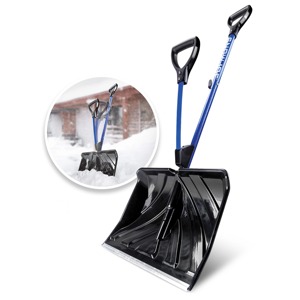 Palas para nieve diseñadas para guerreros del invierno, con pala ancha de acero al carbono, mango de aleación de aluminio resistente y diseño de empuje fácil. - Product Image 1
