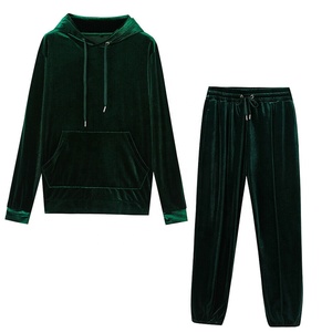 Econex Sports 2025 Women's Solid <b>Black</b> Stripe Velour Tracksuit with Hooded Slim Fit <b>Velvet</b> Sweatsuit Eco-friendly for Winter - Product Image 6