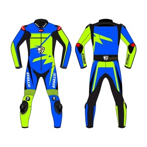ชุดแข่งรถมอเตอร์ไซค์ Khaksar Unisex Zuzuki GSXR แบบจั๊มสูท 1 ชิ้น/ชุดนักขี่มอเตอร์ไซค์ OEM CE Protector แขนยาว 280 Custom Team - Product Image 1