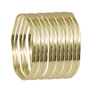 Wholesale 14K18K24K Gold Brass 3 MM Plain Zig Zak <b>Bangles</b>, Indo-Western <b>Bangles</b>, Fashion <b>Bangles</b> Gold Filled Jewelry Oro Joyeria - Product Image 1