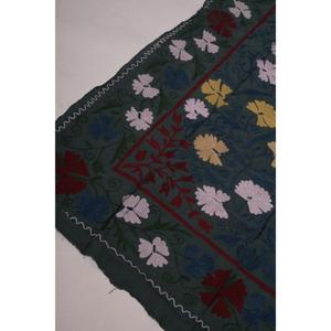 ผ้าห่มลาวีนาส วินเทจ ซูซานี คันธา ทำมือ 100% ผ้าฝ้ายปักลายดอกไม้ โบโฮ ของตกแต่งบ้าน ผ้าคลุมเตียง ผ้าห่ม ปลอกผ้านวม เป็นมิตรกับสิ่งแวดล้อม - Product Image 4