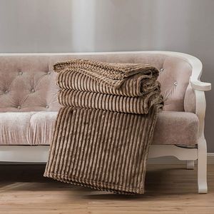 Brown Printed Flannel Throw Blanket Soft Lightweight Bed Blanket Solid Color Sizes 28*40 Inches & 60*80 Inches - Product Image 2