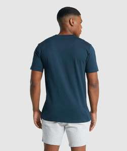 T-shirt pour homme bleu turquoise à manches courtes, décontracté, en coton, coupe classique, style minimaliste, logo personnalisé - Product Image 3