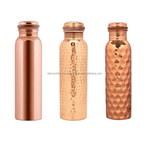 Botella de cobre Cocina de cobre 100% y vasos de mesa ecológicos Botellas de agua de cobre puro disponibles a un precio asequible - Product Image 1