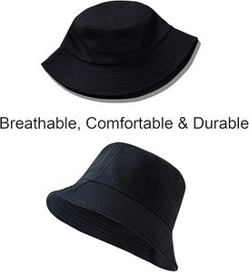 Bucket <b>Hat</b> for Women <b>Men</b> Cotton Summer Packable <b>Sun</b> Beach Fishing <b>Hats</b> Travel Cap - Product Image 5