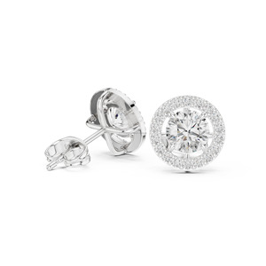 Rose & Rain 14K Gold Dual Tone Earrings Rose Gold & <b>Silver</b> Mix Modern Design - Product Image 5