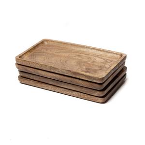 Bandeja de Servir Minimalista de Madera y Cerámica, Reutilizable, Artesanal, Ecológica, para Cocina y Comedor - Product Image 3