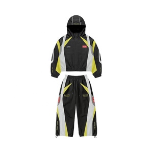 Nuevo Conjunto Deportivo para Niños con Capucha, Cierre de Cremallera, Manga Larga, Bloques de Color, Secado Rápido, Poliéster, Ropa de Invierno, Estilo Americano - Product Image 2