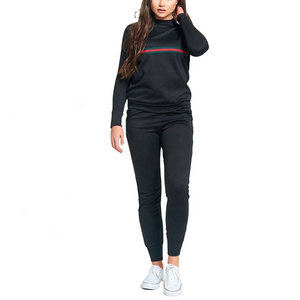 Custom Breathable Hooded <b>Plus</b> <b>Size</b> Women's Sweat Suit Set Quick Dry Elastic Waist Casual Winter Sportswear Sweat Suit OEM - Product Image 5
