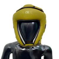 Casque de boxe en cuir à prix de gros - Protection intégrale du menton, sur mesure et imprimé, casque de boxe de sécurité hivernal