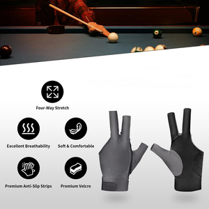 New Professional Breathable Unisex Half Finger Snooker Gloves Double Stitching Outdoor Easy Wear Design Pull on Closure - Product Image 4