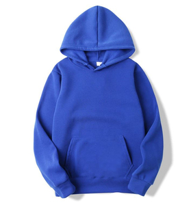 Men's Winter Custom Solid Color Fleece Pullover <b>Hoodie</b> with Front Logo Breathable & Quick Dry Knitted Casual Streetwear - Product Image 4