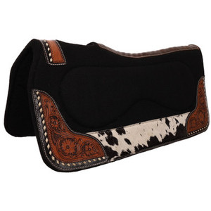 2026 Más Vendido Mantilla de Doma Western de Fieltro y Cuero Premium para Caballo, Diseño Clásico Portátil, Forro de Tela Hecho a Mano, Comprar - Product Image 1