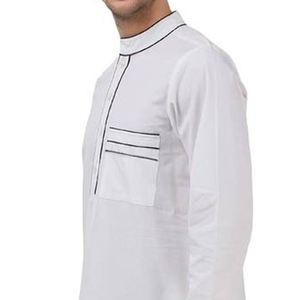 Nouvelle Arrivée 2026 Robe Blanche Grande Taille Douce Thobe pour Hommes Vêtement Musulman Traditionnel à Manches Longues avec Thawb Arabe Saoudien - Product Image 3