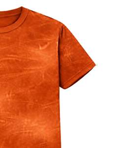 Camiseta Personalizada con Tinte Naranja Hielo para Hombre, Cuello Redondo, Manga Corta, Algodón, Estilo Casual Urbano, Lavado Vintage, OEM, Venta al por Mayor - Product Image 5