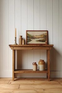 Cadre photo en bois rustique style ferme avec support de rangement pour salon et entrée - Product Image 5