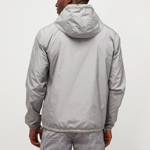 <b>Men</b> <b>Lightweight</b> Hooded Windbreaker <b>Jacket</b> Solid Color Zipper Closure Casual Outdoor Sport Wear Autumn Season Waterproof - Product Image 4