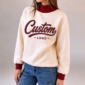 Sudadera con capucha para mujer con estampado 3D personalizado OEM, estilo moderno, corte holgado, cuello acanalado, fabricante, disponible con DTG y bordado. - Product Image 4