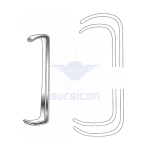 Retractor Farabeuf de 12 cm / 4-3/4 Pulgadas, Juego de 2 Retractores Quirúrgicos de Acero Inoxidable Premium para Retracción de Tejidos y Exposición de Heridas - Product Image 1