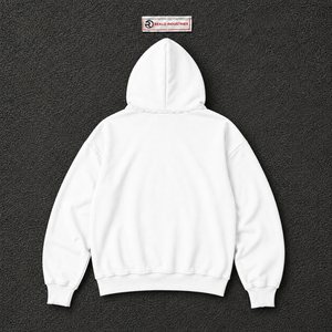 Sudadera con capucha blanca extragrande con estampado gráfico de oración y letras amarillas, estilo urbano, unisex, informal, para hombre - Product Image 6