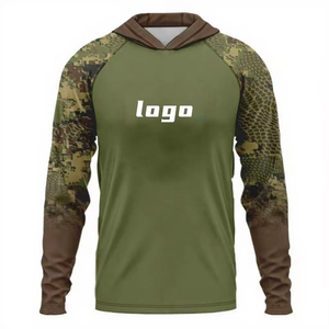 Hoodie de pêche personnalisé camouflage haute performance à manches longues, protection solaire, respirant, vêtement de sport athlétique pour la pêche en extérieur - Product Image 6