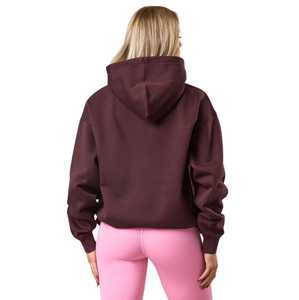 Plum <b>Hoodie</b> Women Fleece Pullover Long Sleeve Casual Streetwear Relaxed Fit Cozy Everyday Fashion Wear - Product Image 2