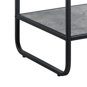 Tavolino con Struttura in Metallo Grigio Cemento e Nero con Ripiano Inferiore, Tavoli Console - Product Image 5