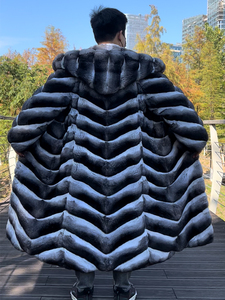 Manteau en fourrure de renard de luxe pour homme, hiver 2023, imperméable, réversible, avec le meilleur prix de gros de l'usine - Product Image 1