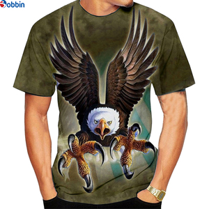 T-shirt de sublimation pour homme, motif aigle violet, manches courtes, col rond, décontracté, respirant, tricoté, coupe régulière, impression photo - Product Image 2