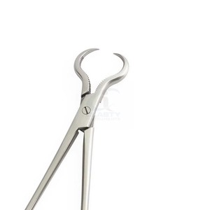 Forceps de Lewin Premium pour la perforation vertébrale, en acier inoxydable de qualité chirurgicale, à mâchoires courbées dentelées pour la préhension et la réduction osseuse - Product Image 3