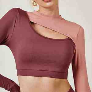 Wholesale Fitness Clothes for Gym Wear Women Sets 3 Pieces Yoga Jackets Workout Leggings Sports Bras <b>Top</b> Sportswear Set - Product Image 4