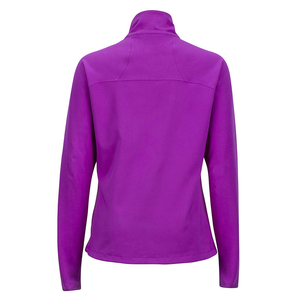 Veste polaire décontractée pour femme, violette, à manches longues, avec fermeture éclair, col montant, longueur normale, couleur unie, pour l'automne - Product Image 2