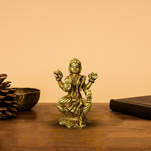 Figura de la Diosa Sundari de Tripura, Hecha a Mano en Latón, Escultura Religiosa Tradicional, Decoración de Mesa, Estatua para Sala de Estar - Product Image 4