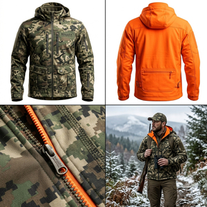 MALUZA INDUSTRIES Custom Logo <b>Waterproof</b> Softshell <b>Camo</b> Hunting <b>Jacket</b> Mens Thermal Nylon Lined Outdoor Summer Tactical Sports - Product Image 6