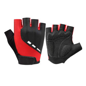 Gants de cyclisme respirants en gel PU de haute qualité avec coussinets anti-choc, demi-doigts, pour VTT et vélo de route, personnalisables avec logo - Product Image 1