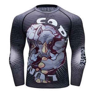 Rashguard personnalisé pour homme à manches longues, séchage rapide, protection UV, compression, pour entraînement MMA, OEM - Product Image 4