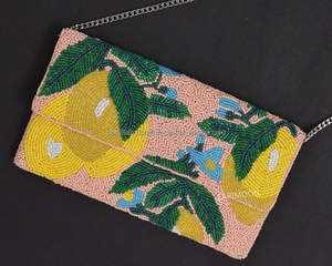 2024 Style Ladies Party Evening <b>Bags</b> Fashionable Satin Women Beaded <b>Coin</b> Purse Camel in Oasis Wallet Colorful Beaded Purse - Product Image 4