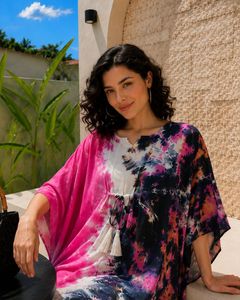 High Quality Designer Rayon <b>Kaftan</b> Solid Tie & Dye Washable <b>Summer</b> Daily Wear Regular Fit Sweetheart Neck Best Price by Supplier - Product Image 4