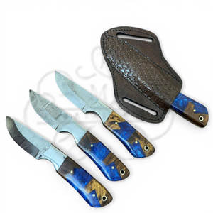 Cuchillo de caza Cowboy Bull Cutter de hoja fija para supervivencia al aire libre, acero raspado de grado industrial, 3 años de garantía, escamas de resina acrílica - Product Image 3