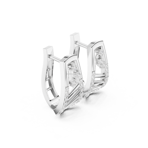 Eversoft Jewels Pendientes de aro con punta chapados en rodio negro mate de 14 quilates - Product Image 3