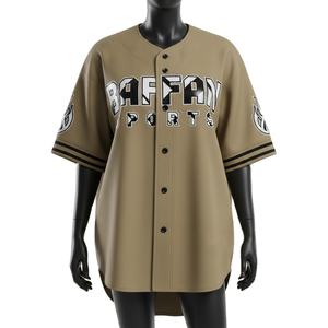 Camiseta de Béisbol para Mujer, Malla de Poliéster, 190 GSM, Tela Ligera y Transpirable, Logotipo Personalizado con Apliques, Camiseta de Béisbol Transpirable para Mujer - Product Image 1