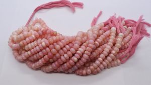 Perles rondes lisses en opale rose naturelle ombrée AAA, 8-9 mm, perles en opale rose de 8 pouces, perles rondes ombrées en opale rose pour bijoux - Product Image 5