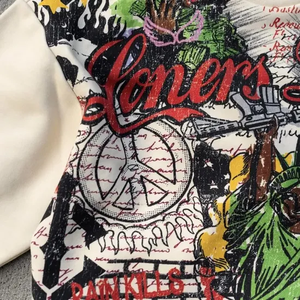 T-shirt personnalisé pour homme, imprimé numérique DTG sur toute la surface, tricoté, coupe ample et carrée, ourlet brut, 100% coton peigné, séchage rapide, écologique - Product Image 3