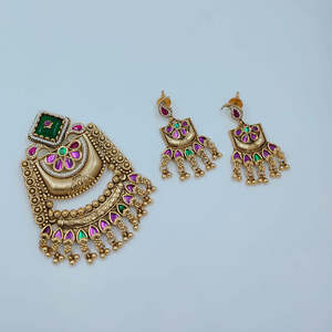 Conjunto de Joyería Fina con Colgante de Piedra y Perla Royal Pota 10575644ML - Product Image 1