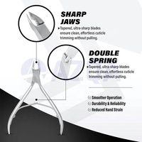 Ensemble professionnel de manucure et pédicure en acier inoxydable pour le soin des cuticules, avec ciseaux, pousse-cuticules, coupe-ongles et outils pour les ongles.